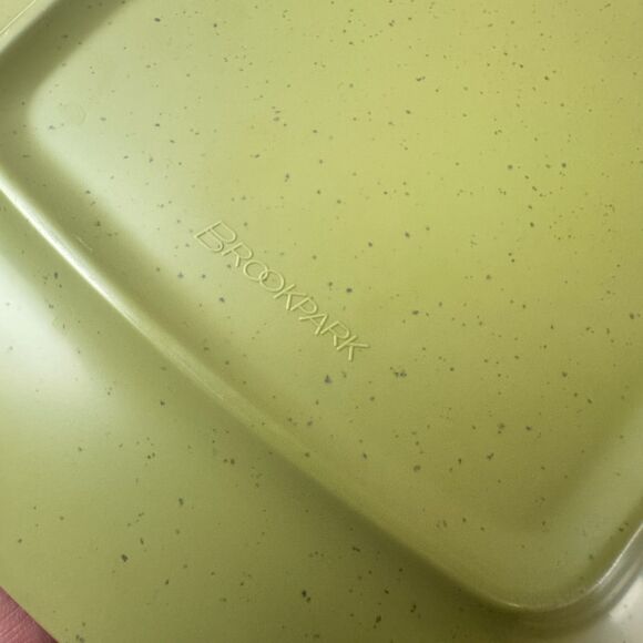 Brookpark Vintage Melamine Melmac Green 8" Square Tribal Lunch Plate Set Of 4 - Picture 5 of 8